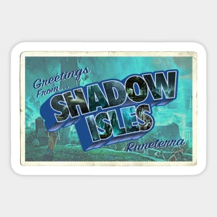 Greetings from Shadow Isles vintage Sticker